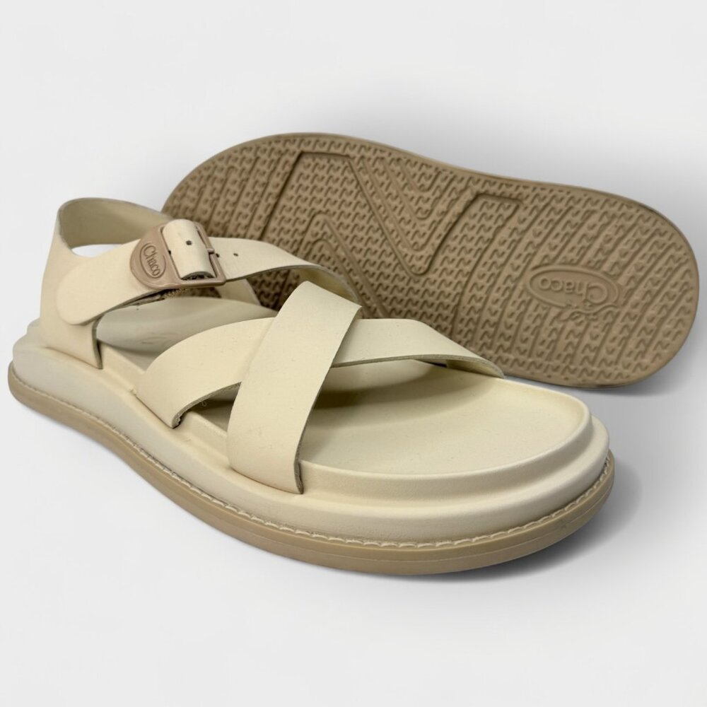 Chaco Women’s Townes Sandals Angora Beige Leather Size 11/ EU42  JCH109470Z - Picture 8 of 13